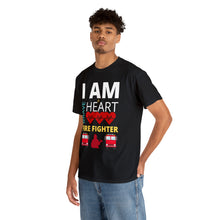 Load image into Gallery viewer, I Am A Brave Heart Fire Fighter | Unisex Heavy Cotton Tee
