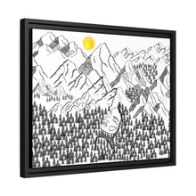 Load image into Gallery viewer, Beauty of Nature and Big Foot | Matte Canvas, Black Frame
