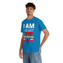 Load image into Gallery viewer, I Am A Brave Heart Fire Fighter | Unisex Heavy Cotton Tee
