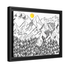 Load image into Gallery viewer, Beauty of Nature and Big Foot | Matte Canvas, Black Frame
