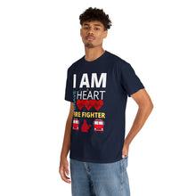 Load image into Gallery viewer, I Am A Brave Heart Fire Fighter | Unisex Heavy Cotton Tee
