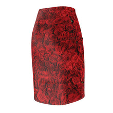 Load image into Gallery viewer, Modern Roses AOP | Women&#39;s Pencil Skirt
