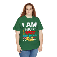 Load image into Gallery viewer, I AM A BRAVE HEART ARMY SOLDIER | Unisex Heavy Cotton Tee
