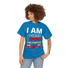 Load image into Gallery viewer, I Am A Brave Heart Fire Fighter | Unisex Heavy Cotton Tee
