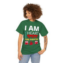 Load image into Gallery viewer, I Am A Brave Heart Fire Fighter | Unisex Heavy Cotton Tee
