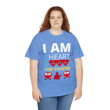 Load image into Gallery viewer, I Am A Brave Heart Fire Fighter | Unisex Heavy Cotton Tee
