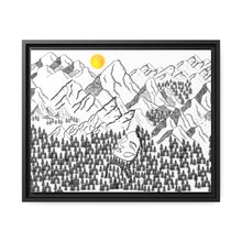 Load image into Gallery viewer, Beauty of Nature and Big Foot | Matte Canvas, Black Frame
