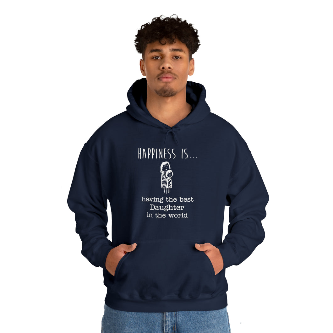 Happiness is having Best Daughter in the World | Unisex Heavy Blend™ Hooded Sweatshirt