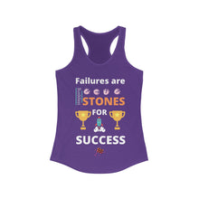 Load image into Gallery viewer, Failures are stepping stones for success  | Women&#39;s Ideal Racerback Tank
