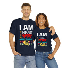 Load image into Gallery viewer, I AM A BRAVE HEART ARMY SOLDIER | Unisex Heavy Cotton Tee
