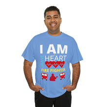 Load image into Gallery viewer, I Am A Brave Heart Fire Fighter | Unisex Heavy Cotton Tee
